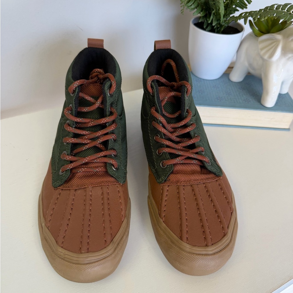Vans Sk8-Hi Del Pato MTE Waterproof Duck Boots Green Brown M6.5/W8 - Picture 2 of 7